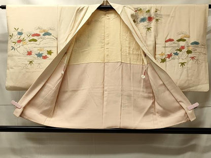 平和屋着物＃羽織　手描き　草花文　暈し染め　正絹　逸品　CABI6182in