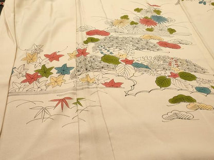 平和屋着物＃羽織　手描き　草花文　暈し染め　正絹　逸品　CABI6182in