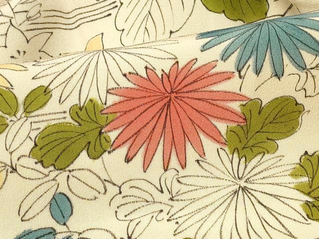 平和屋着物＃羽織　手描き　草花文　暈し染め　正絹　逸品　CABI6182in