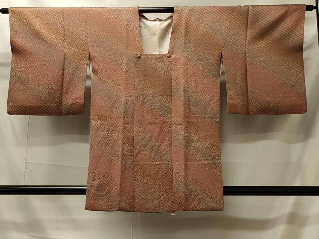 平和屋着物＃道行コート　斜線文　暈し染め　正絹　逸品　CABI6184in