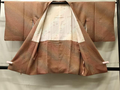 平和屋着物＃道行コート　斜線文　暈し染め　正絹　逸品　CABI6184in