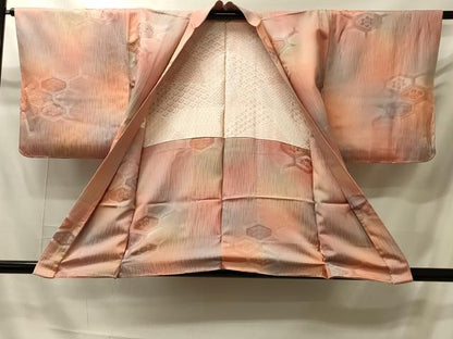 平和屋着物＃羽織　地紋起こし　亀甲花文　暈し染め　正絹　逸品　未使用　CABI6189in