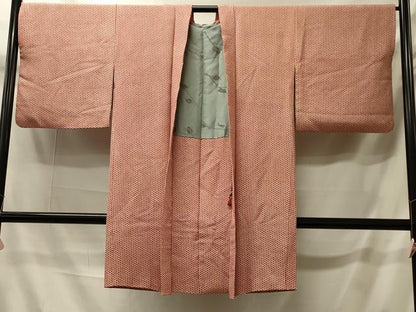 平和屋着物＃長羽織　麻の葉文様　正絹　逸品　CABI6190in