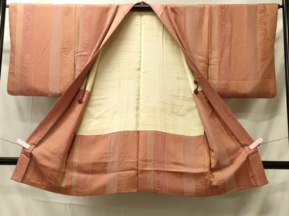 平和屋着物＃長羽織　枝花間道地紋　正絹　逸品　CABI6194in