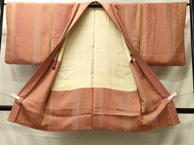 平和屋着物＃長羽織　枝花間道地紋　正絹　逸品　CABI6194in