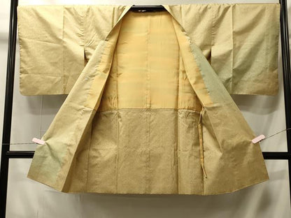 平和屋着物＃本場染大島紬　道行コート　霞文　暈し染め　ロング丈　正絹　逸品　CABI6198in