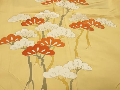 平和屋着物＃羽織　仮絵羽　枝松文　金彩　正絹　逸品　未使用　CABI6207in