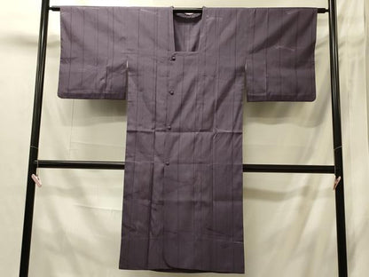 平和屋着物＃道行コート　雨コート　単衣　幾何学間道　ロング丈　正絹　逸品　CABI6208in