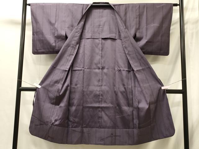平和屋着物＃道行コート　雨コート　単衣　幾何学間道　ロング丈　正絹　逸品　CABI6208in