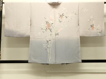 平和屋着物∞羽織　友禅　枝花文　暈し染め　正絹　逸品　CABI6211in
