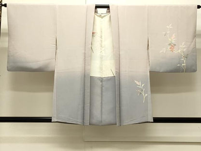 平和屋着物∞羽織　友禅　枝花文　暈し染め　正絹　逸品　CABI6211in