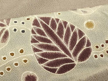 平和屋着物＃羽織　絞り　草花文　鬼しぼ縮緬　正絹　逸品　CABI6217in