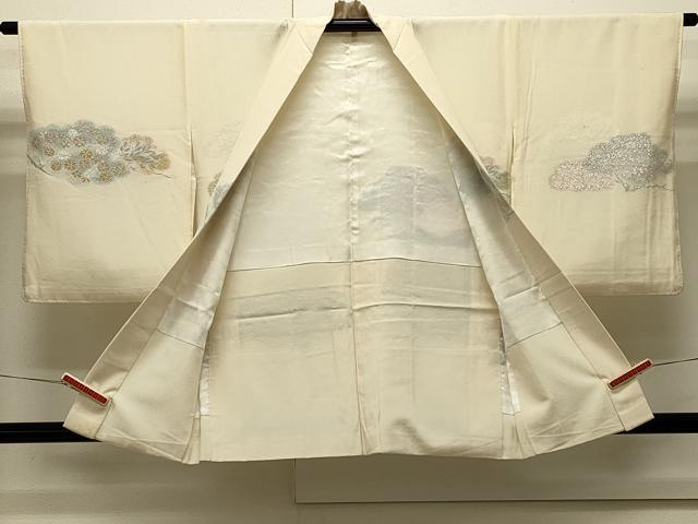 平和屋着物∞羽織　寿光織　草花文　金銀糸　正絹　逸品　CABI6224in