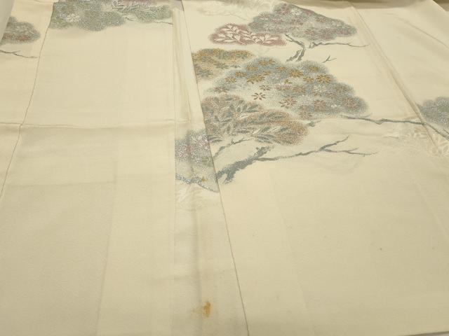 平和屋着物∞羽織　寿光織　草花文　金銀糸　正絹　逸品　CABI6224in
