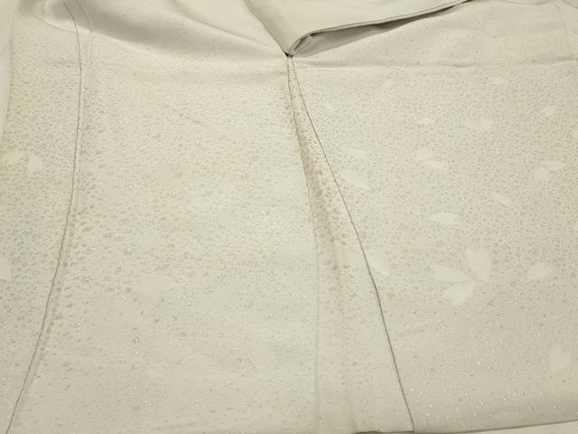 平和屋着物∞男性　羽織　色紋付き　舞桜地紋　銀糸　キングサイズ　正絹　逸品　CABI6229in