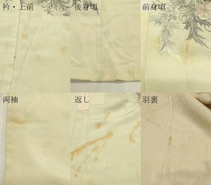 平和屋着物∞羽織　寿光織　草花文　正絹　逸品　CABI6231in