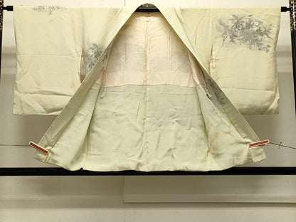 平和屋着物∞羽織　寿光織　草花文　正絹　逸品　CABI6231in