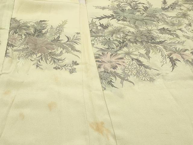 平和屋着物∞羽織　寿光織　草花文　正絹　逸品　CABI6231in