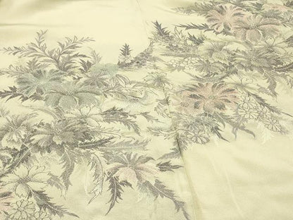 平和屋着物∞羽織　寿光織　草花文　正絹　逸品　CABI6231in