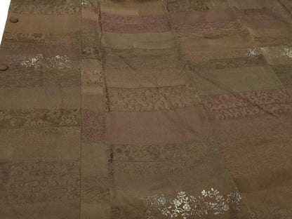 平和屋着物∞道行コート　横段流水花文　正絹　逸品　CABI6233in