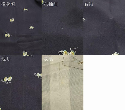平和屋着物∞道行コート　鼓文　正絹　逸品　CABI6237in