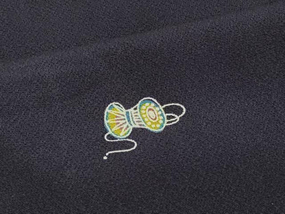 平和屋着物∞道行コート　鼓文　正絹　逸品　CABI6237in