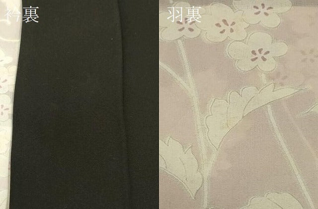 平和屋着物∞羽織　風景枝葉文　黒地　金彩　正絹　逸品　CABI6243in