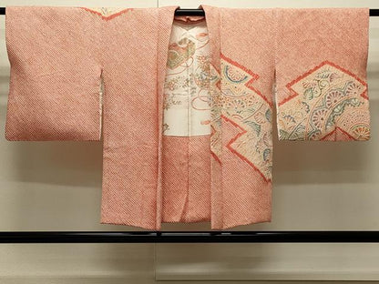 平和屋着物∞羽織　総絞り　松皮取り吉祥文　正絹　逸品　CABI6244in