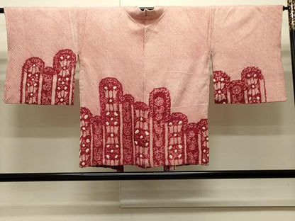 平和屋着物∞羽織　総絞り　洋花文　正絹　逸品　CABI6248in