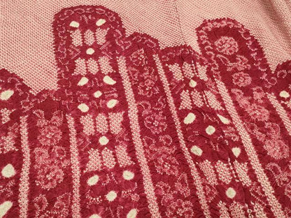 平和屋着物∞羽織　総絞り　洋花文　正絹　逸品　CABI6248in