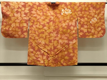 平和屋着物∞羽織　刺繍　ろうけつ染め　草花文　暈し染め　正絹　逸品　未使用　CABI6249in