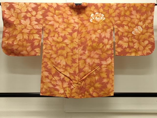 平和屋着物∞羽織　刺繍　ろうけつ染め　草花文　暈し染め　正絹　逸品　未使用　CABI6249in