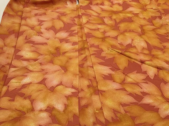 平和屋着物∞羽織　刺繍　ろうけつ染め　草花文　暈し染め　正絹　逸品　未使用　CABI6249in