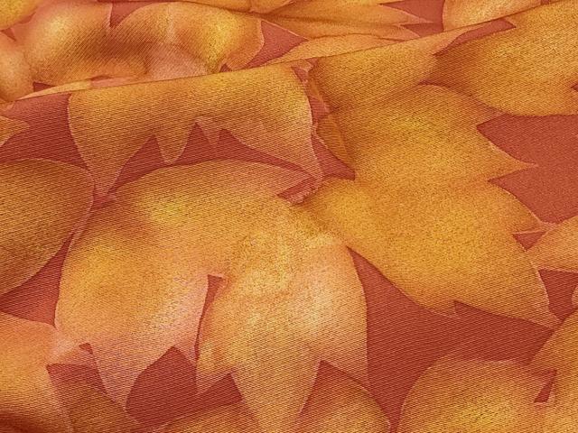 平和屋着物∞羽織　刺繍　ろうけつ染め　草花文　暈し染め　正絹　逸品　未使用　CABI6249in