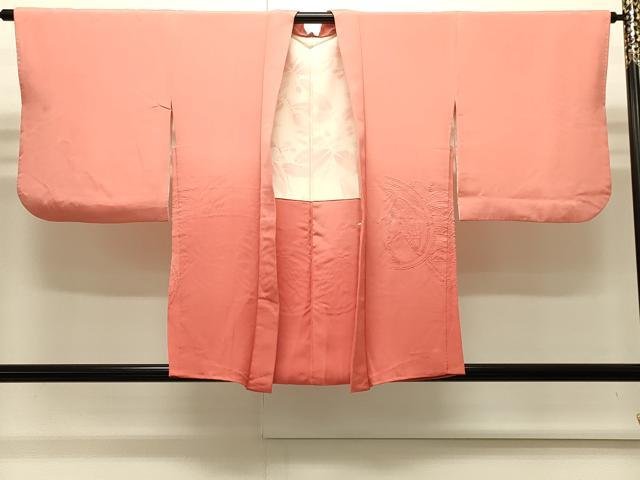 平和屋着物∞中国三大刺繍　相良刺繍　総刺繍　羽織　草花丸文　暈し染め　正絹　逸品　CABI6255in