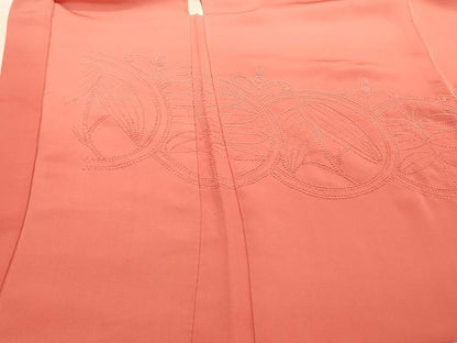 平和屋着物∞中国三大刺繍　相良刺繍　総刺繍　羽織　草花丸文　暈し染め　正絹　逸品　CABI6255in