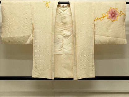 平和屋着物∞羽織　総絞り　枝花文　正絹　逸品　CABI6261in