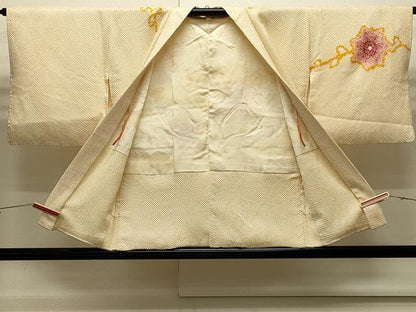 平和屋着物∞羽織　総絞り　枝花文　正絹　逸品　CABI6261in