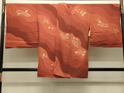 平和屋着物∞道中着　仮絵羽　絞り　道長草花文　金彩　正絹　逸品　未使用　CABI6262in
