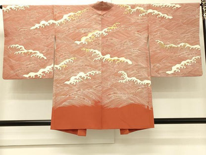 平和屋着物∞羽織　刺繍　立波文　金糸　正絹　逸品　CABI6269in