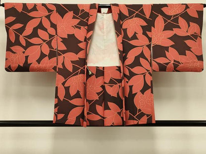 平和屋着物＃羽織　草花文　正絹　逸品　CABI6282in
