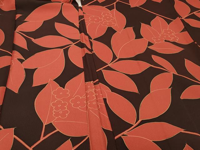 平和屋着物＃羽織　草花文　正絹　逸品　CABI6282in