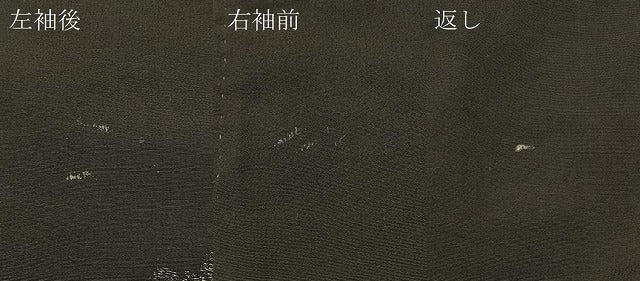 平和屋着物＃羽織　寿光織　菊づくし　黒地　銀糸　正絹　逸品　CABI6289in