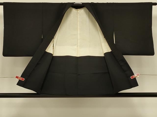 平和屋着物＃羽織　寿光織　人物風景文　黒地　金銀糸　正絹　逸品　CABI6291in