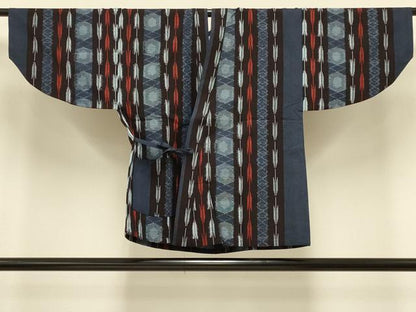 平和屋着物＃道中着　久留米絣　単衣　吉祥矢羽間道　綿　逸品　CABI6292in