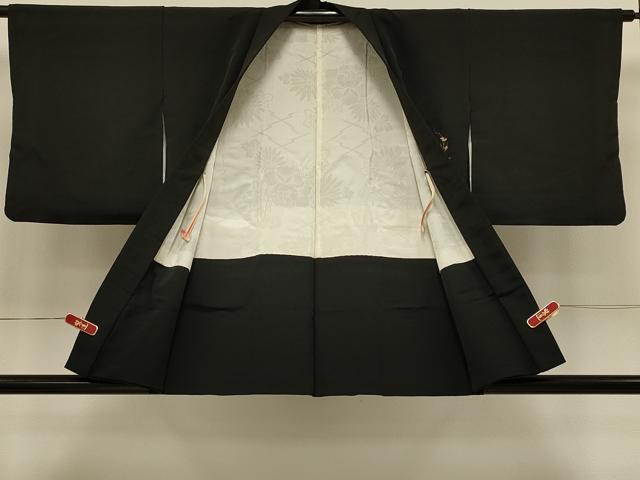 平和屋着物＃羽織　枝花文　黒地　金彩　正絹　逸品　CABI6295in