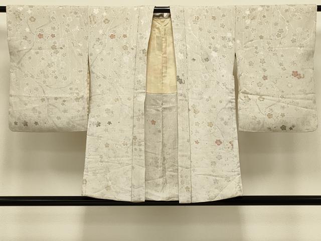 平和屋着物＃羽織　寿光織　枝梅文　金銀糸　正絹　逸品　CABI6298in