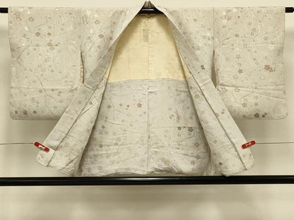 平和屋着物＃羽織　寿光織　枝梅文　金銀糸　正絹　逸品　CABI6298in