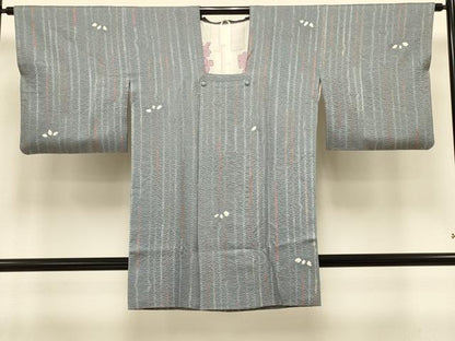 平和屋着物＃道行コート　絞り　間道　ロング丈　正絹　逸品　CABI6303in