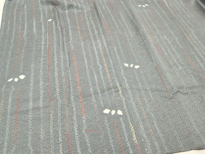平和屋着物＃道行コート　絞り　間道　ロング丈　正絹　逸品　CABI6303in
